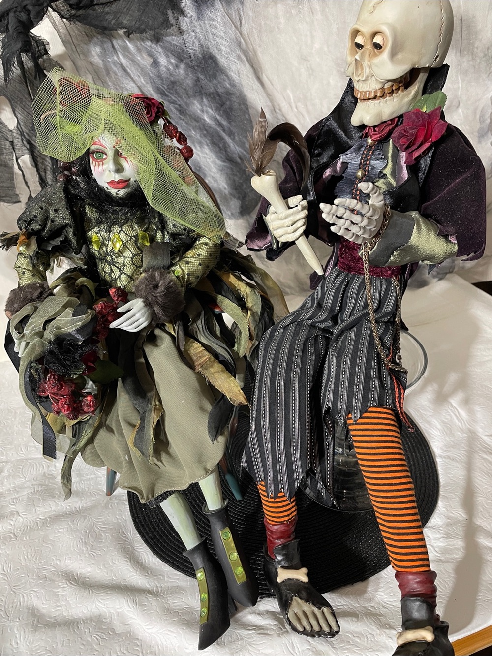 Halloween Bride and Groom wedding couple